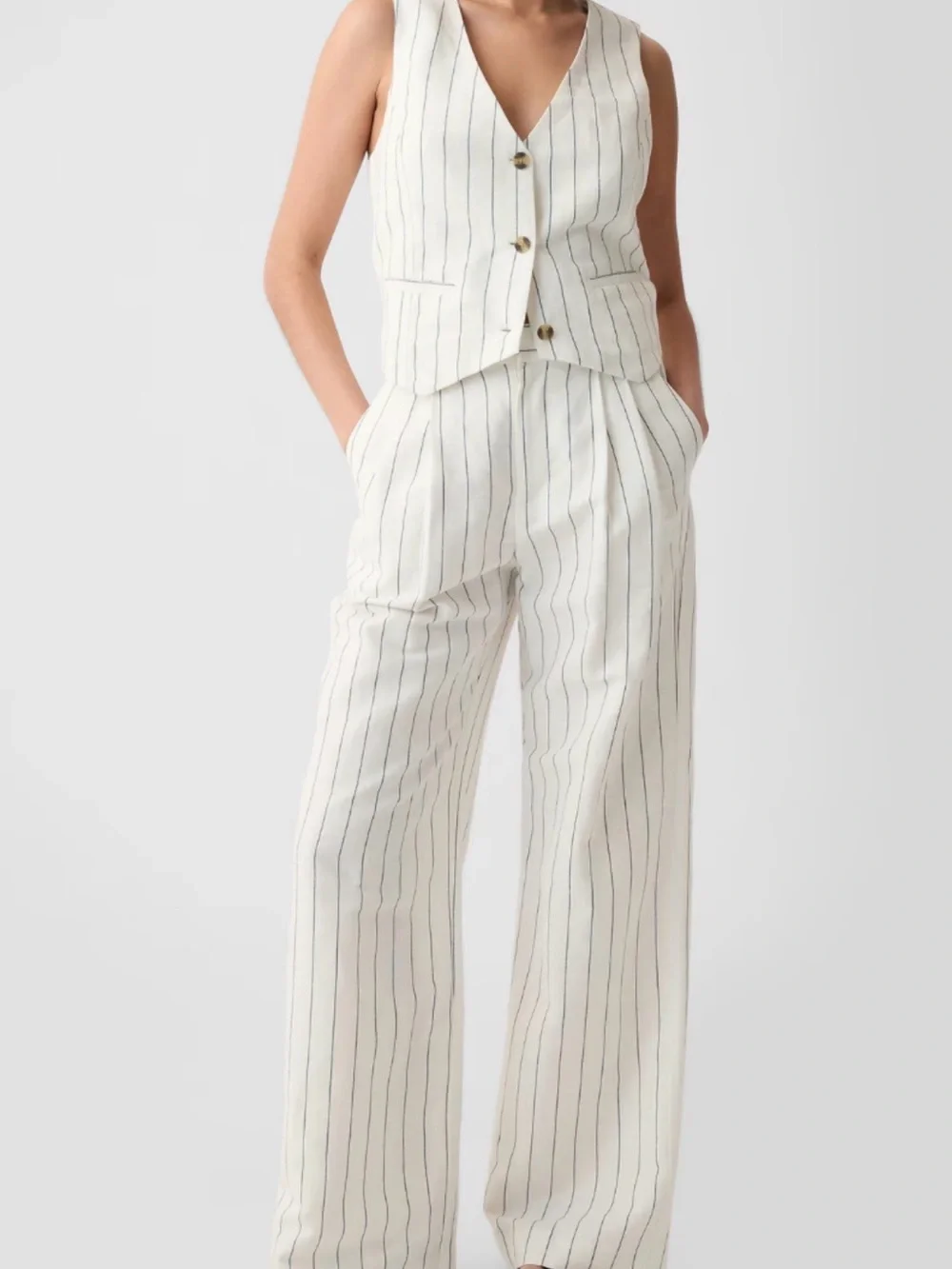 Gap BUNDLE NWT Linen-Blend Longline Vest XXL
and 365 High Rise Trousers 18 - Picture 5 of 13